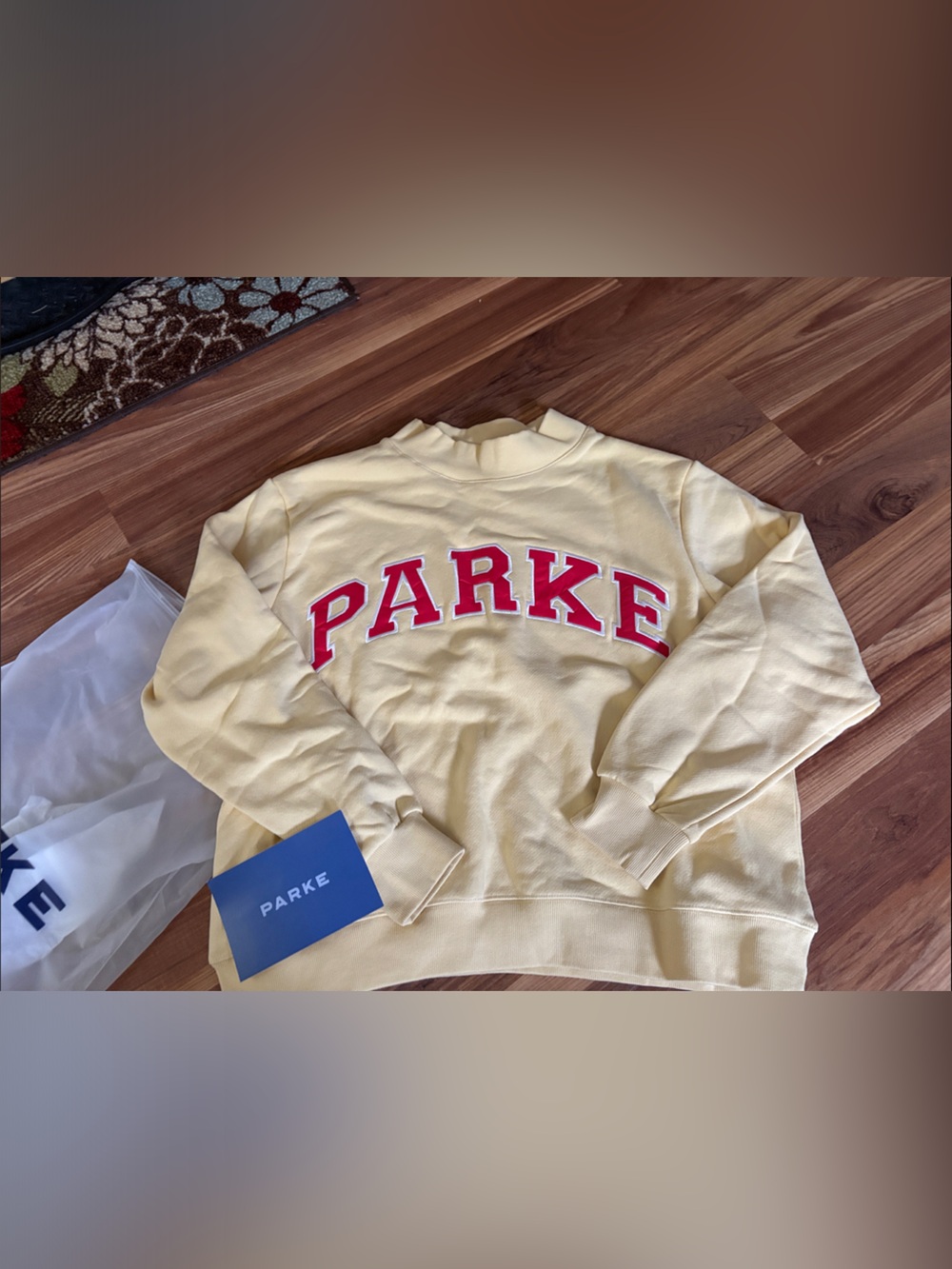 PARKE peel and calypso varsity mock neck